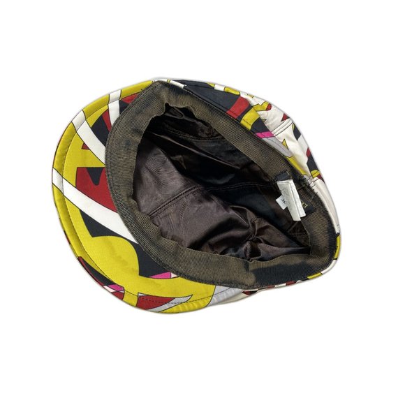 100% Authentic Emilio Pucci Red/Yellow/Black/White  Beret Hat - Picture 7 of 10